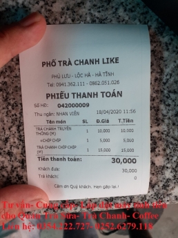 Combo máy tính tiền giá rẻ Tại Bình Thuận cho quán Trà Chanh