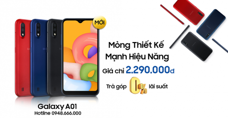 Samsung A01  giá rẻ ngại gì không mua ngay