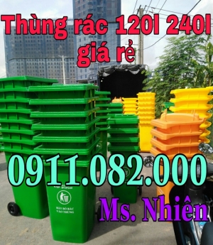 Nơi cung cấp thùng rác công cộng giá rẻ- thùng rác 120 lít 240 lít 660 lít- lh 0911.082.000