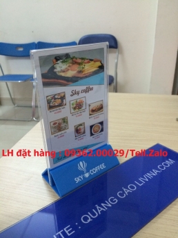 Menu Mica A4, A5, A6 chữ T giá rẻ , chất lượng nhất tại Hà Nội