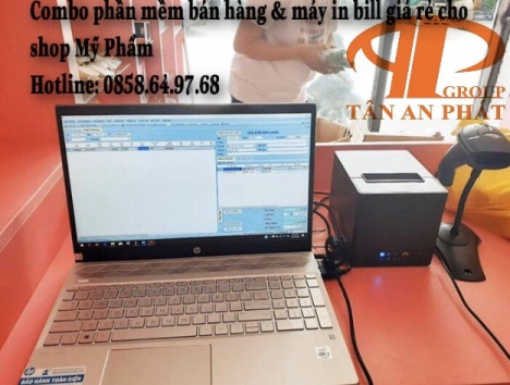 combo máy in bill & phần mềm bán hàng giá rẻ cho shop mỹ phẩm Đà Lạt