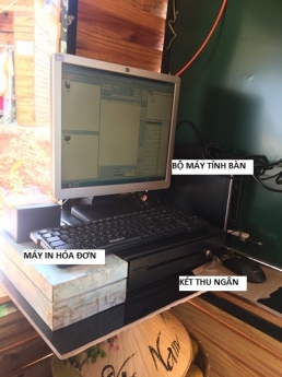 Setup máy tính tiền cho quán tea giá rẻ tại Vĩnh Long