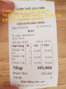 Máy tính tiền tại Ninh Thuận cho Quán Ăn