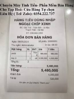 Bán máy tính tiền giá rẻ cho Tạp Hóa/ Bách Hóa tại Bình Định