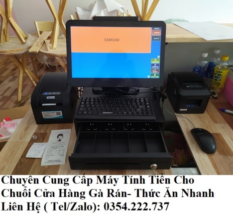 Nơi lắp đặt Nhanh tại Ninh Thuận giá máy tính tiền cho Cửa Hàng Gà Rán - Thức Ăn rẻ