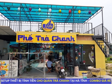 Quán trà sửa/trà chanh tại Hà Tĩnh mua combo thiết bị tính tiền giá rẻ