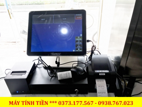 Lắp máy tính tiền cảm ứng 2 màn hình cho Trà Chanh tại Tuyên Quang