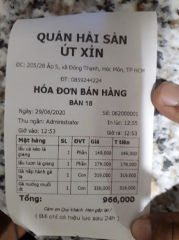 Lắp đặt phần mềm tính tiền giá rẻ cho quán Hải sản tại Ninh Thuận 