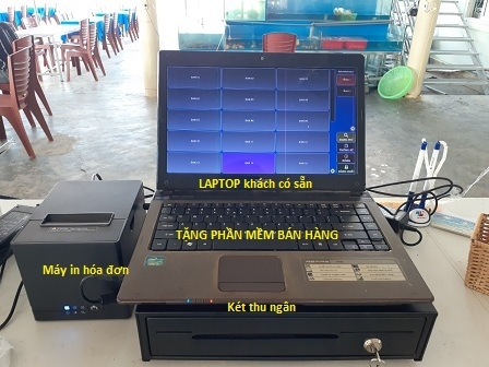 Kiên Giang lắp máy tính tiền giá rẻ tại nhà hàng hải sản
