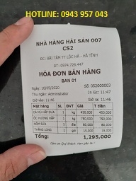 Full bộ tính tiền cho nhà hàng hải sản giá rẻ tại Hà Tĩnh