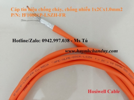 IF10001P-LSZH-FR / Cáp tín hiệu chống cháy 1x2Cx1.0mm2 - Hosiwell Cable/Thái Lan