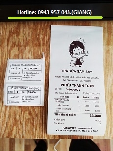 Thiết bị tính tiền giá rẻ cho trà sữa sam sam tại Bạc Liêu