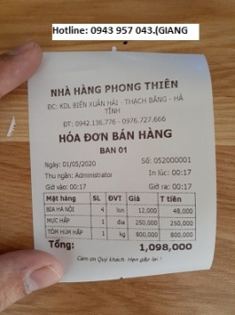 Nhà hàng Hà Tĩnh mua full bộ tính tiền giá rẻ