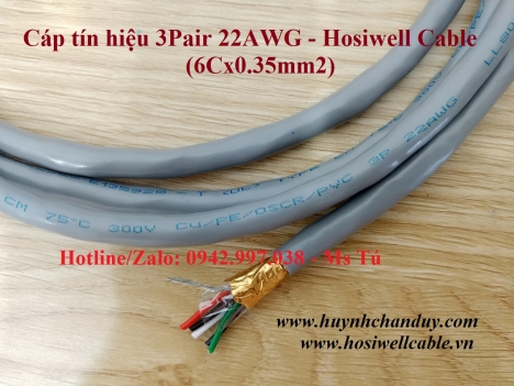 Cáp tín hiệu vặn xoắn chống nhiễu 22AWG - 22AWG Overall Foil Shielded Paired Cable