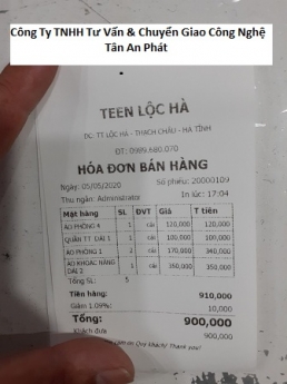 Bộ máy cảm ứng tính tiền giá rẻ cho shop tại Hà Tĩnh