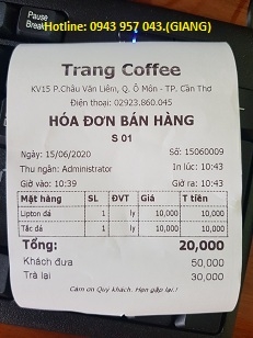 Lắp bộ tính tiền tại Sóc Trăng giá rẻ cho Trang cafe