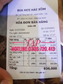 Máy tính tiền giá rẻ dùng cho quán nhậu tại Trà Vinh