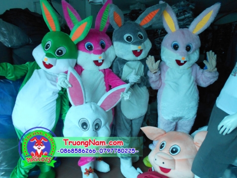 Mascot thỏ, mascot trung thu,trang phục biểu diễn