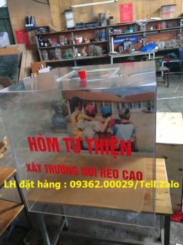 Có sẵn thùng phiếu mica, thùng bốc thăm trúng thưởng KT 20 vuông, 30 vuông, 40 vuông tại Hà Nội