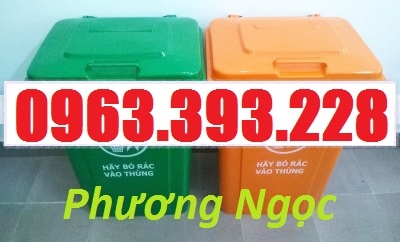 Thùng rác nhựa 90L nắp kín, thùng rác 90 Lít công cộng, thùng rác nắp kín, thùng rác 90L