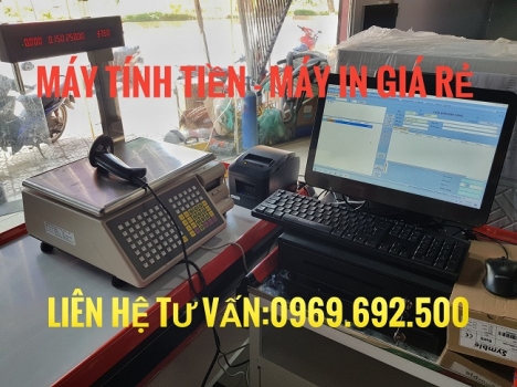 Máy tính tiền giá rẻ cho cửa hàng đồ biển tại Trà Vinh