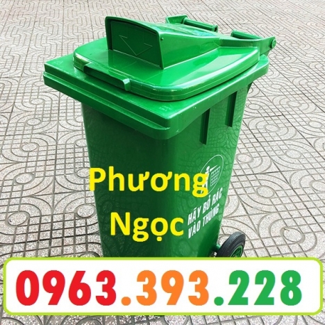 Thùng rác nhựa 120 Lít nắp hở, thùng rác công cộng, thùng rác nắp hở nhựa HDPE