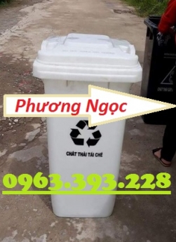 Thùng rác nhựa 120L y tế, thùng rác y tế nhựa HDPE, thùng đựng rác thải y tế 120 Lít