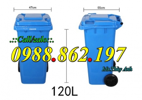thùng rác HDPE y tế 120 lít, thùng rác HDPE y tế 240 lít thùng rác nhựa  composite 120 lít,