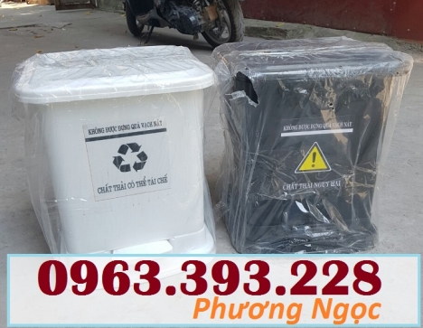 Thùng đựng rác thải y tế đạp chân 25 Lít, thùng rác y tế đạp chân, thùng rác y tế 25L