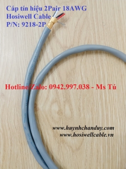 Hosiwell Cable - Cáp tín hiệu 18AWG 2Pair (9218-2P) vặn xoắn đôi chống nhiễu