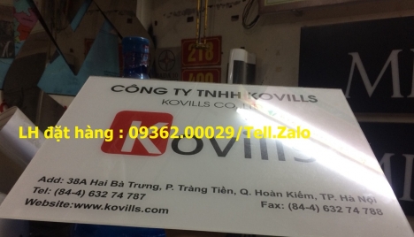 Biển công ty, biển phòng ban in UV giá rẻ, nhanh chóng tại Hà Nội