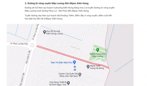 bán đất Mậu Lương giá 75 triệu/m2, đường 11.5m