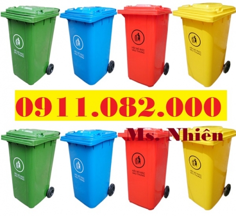 Thùng rác 120 lít 240 lít giá rẻ tại đồng nai- Thùng rác nhựa hdpe nguyên sinh- lh 0911082000
