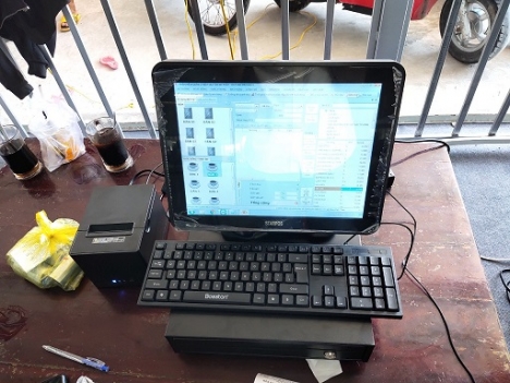 Bida &Coffee tại Cà Mau setup full bộ máy tính tiền cảm ứng giá rẻ