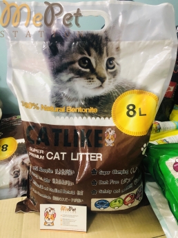 Cát Vệ Sinh Catlike Cho Mèo | Hương Cà Phê - Hương Chanh - Hương Táo | Bao 8 Lít ~ 4 Kg | Catlike
