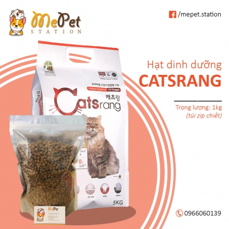 Hạt Catsrang Hàn Quốc Cho Mèo | Túi Zip chiết 1 kg | CATSRANG