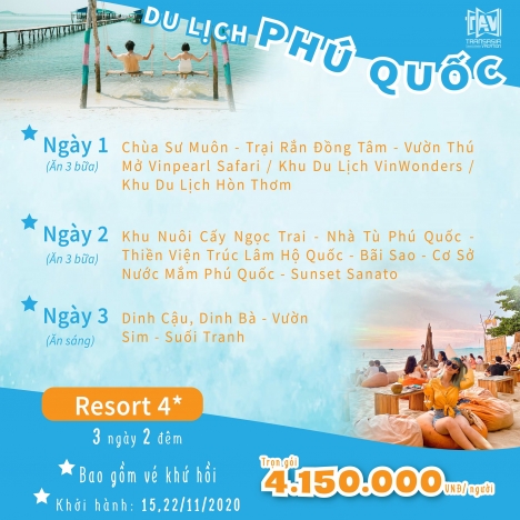 Tour Phú Quốc Resort 4 sao cao cấp