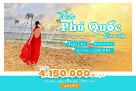 Tour Phú Quốc Cao Cấp Resort 4 sao chỉ 4tr150