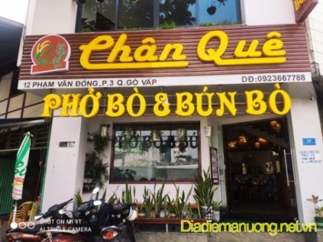 Quán Chân Quê, Quán Phở Bò, Bún Bò Ngon Gò Vấp