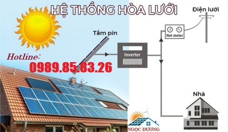 Thi công trọn gói hệ thống điện mặt trời hòa lưới 6,3 KW 01 pha, combo hệ thống điện mặt trời