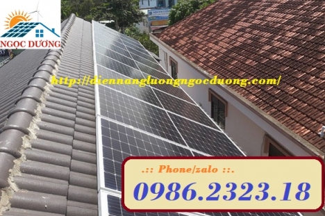 Hệ thống điện mặt trời hòa lưới 6,3 kW 01 pha,lắp đặt điện năng lượng mặt trời hòa lưới