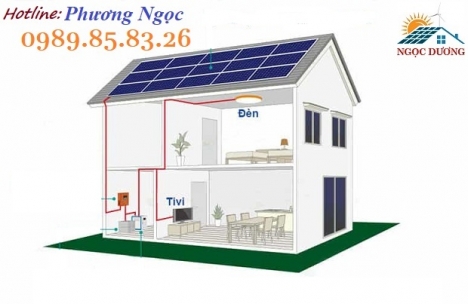 Hệ thống điện năng lượng mặt trời cho hộ gia đình, điện mặt trời áp mái