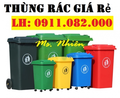 Chuyên bán sỉ thùng rác 120L 240L giá rẻ- thùng rác giá rẻ tại cần thơ- lh 0911082000