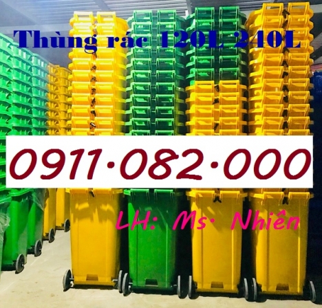 Chuyên bán sỉ thùng rác 120L 240L giá rẻ- thùng rác giá rẻ tại cần thơ- lh 0911082000