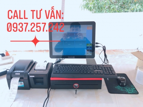 Bán máy tính tiền cảm ứng 2 màn hình cho quán trà sữa tại Nam Định