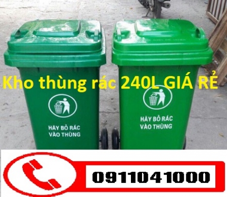 Chuyên bán thùng rác nhựa 120lit, thùng rác công cộng 240lit, 660lit
