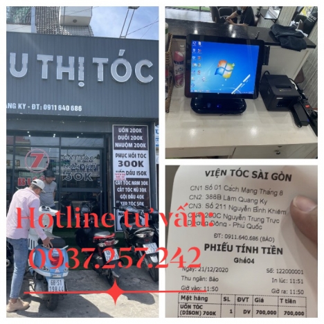 Bán máy in hóa đơn tính tiền cho spa, salon tóc tại Hà Nội