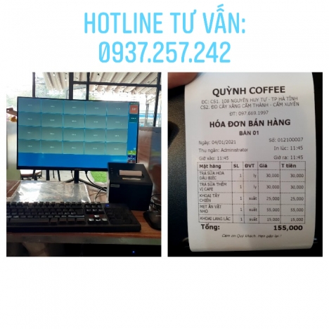 Bán máy in hóa đơn tính tiền cho Quán cafe, Quán ăn vặt tại Hà Nội
