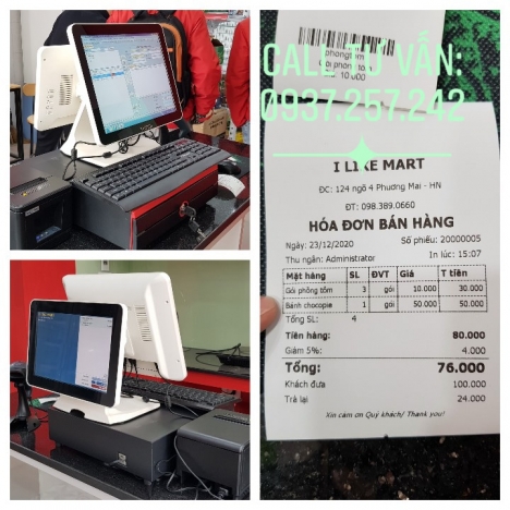 Bán máy in hóa đơn tính tiền cho cửa hàng tiện ích tại Nam Định