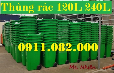 Xả kho thùng rác 240 lít giá rẻ tại cà mau, thùng rác mới 100%- lh 0911082000